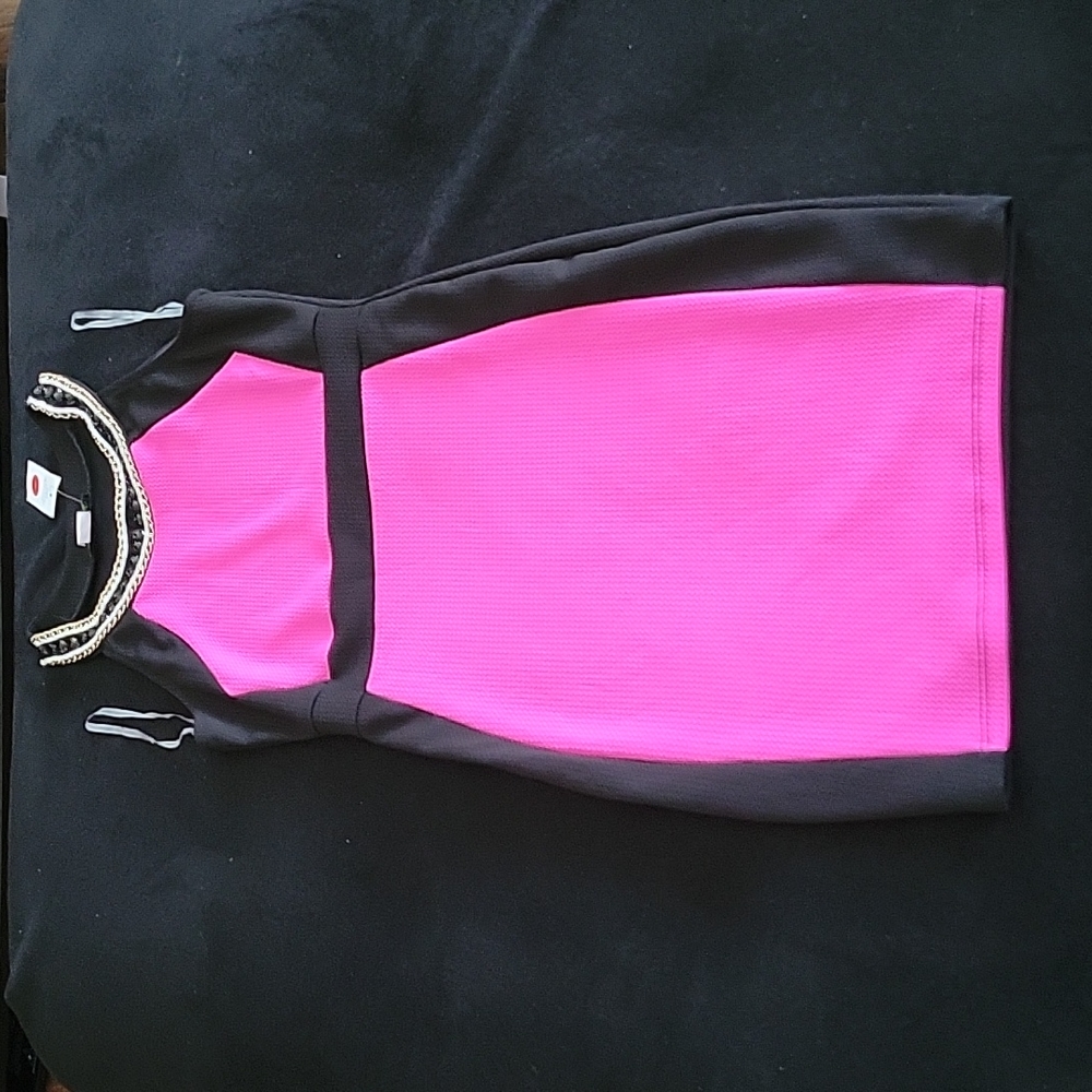 BRAND NEW Beware, Pink and Black Dress